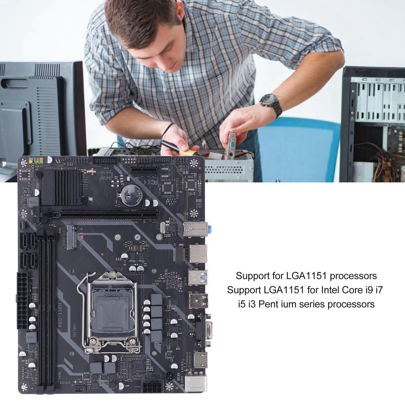 Scheda Madre Gaming, Scheda Madre DDR4, LGA1151, I9 I7 I5 I3, Memoria a Doppio Canale, USB 3.0, SATA, Uscita HD, per Assemblaggio PC