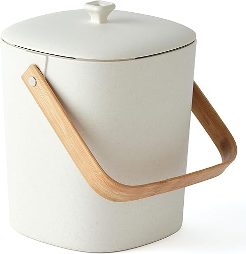Miniatura 17 de Bamboozle - Contenedor de abono de 1 galón, viene con filtro a base de cáñamo, materiales sostenibles, compostador de encimera interior, suministros