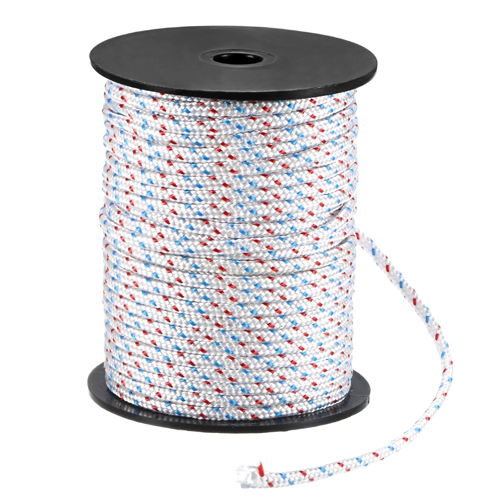 M METERXITY Recoil Starter Rope Pull Cord 3.5mm 30m, White Red Blue