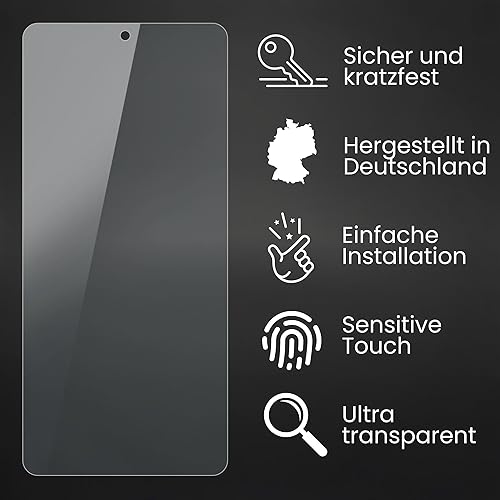 Miniatura 3 de Bruni Protector de pantalla compatible con Xiaomi Redmi K40, película protectora transparente (2X)
