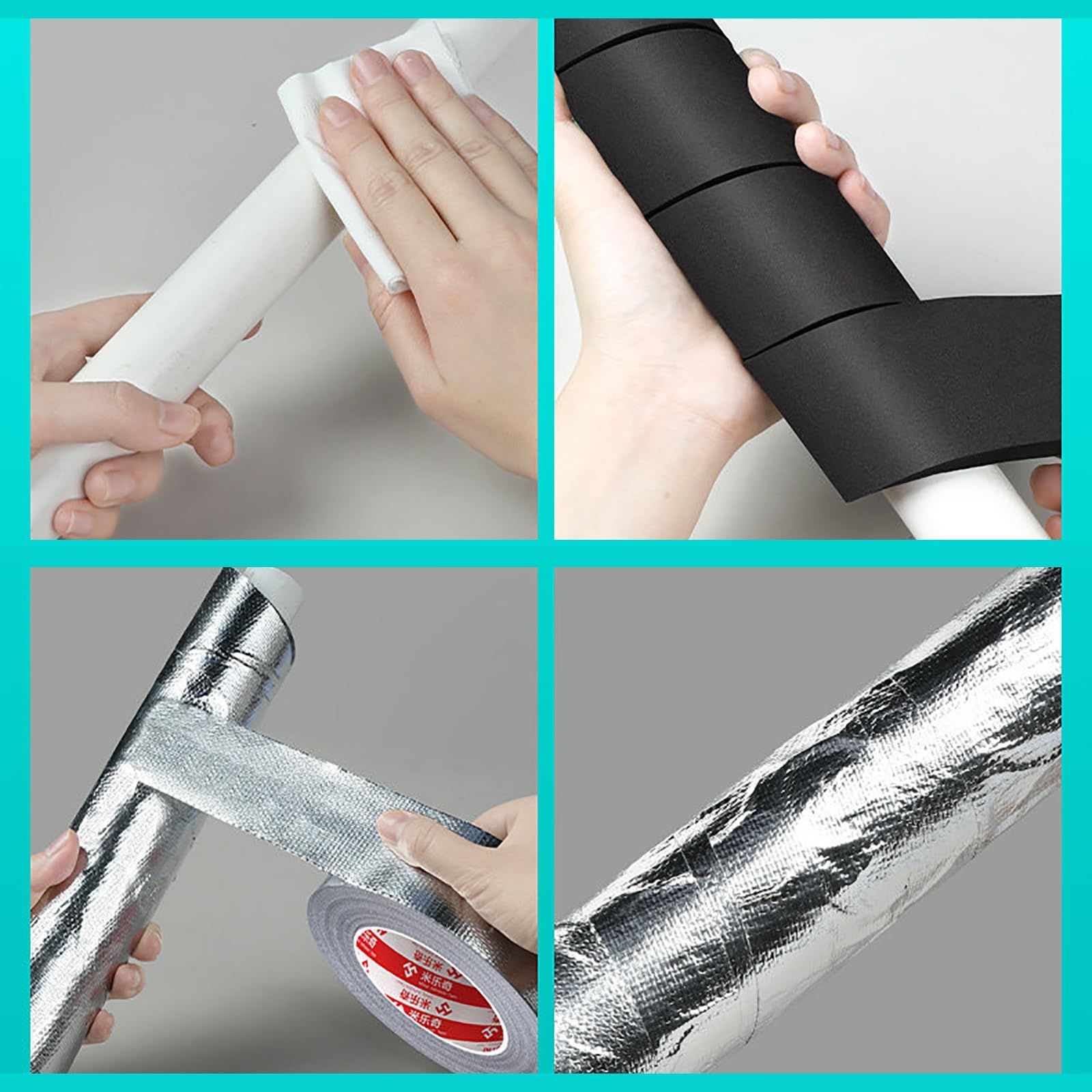 Nastro isolante per tubi, in schiuma, per protezione antigelo, resistente al calore e al freddo, ideale per tubi dell'acqua in interni ed esterni