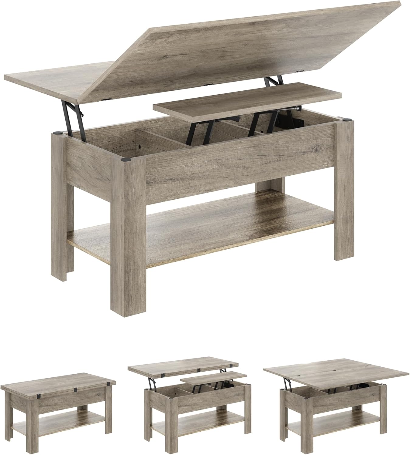 KIMENICH Table Basse Relevable et Pliante, Table de Salon ...