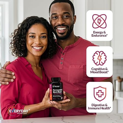 Miniatura 5 de Raíz de remolacha fermentada orgánica, maca negra, zanahoria, espinacas, arándano, jengibre, salud general mejorada para mujeres y hombres,