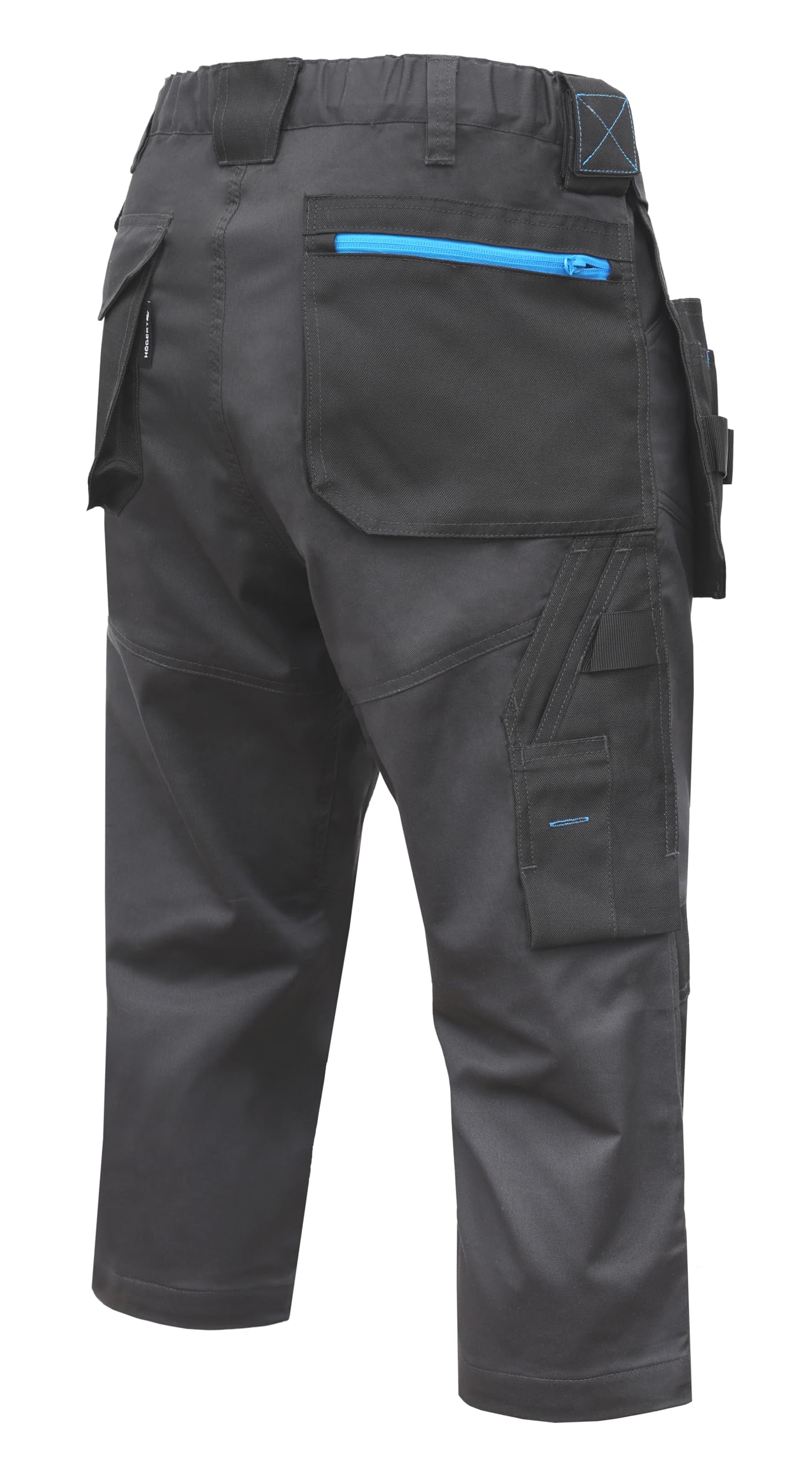 Högert Technik - WURNITZ Hose 3/4 schützendes Gummiband|Twill-Gewebe | Shorts mit Taschen | Herren Kurz Arbeitshose | Arbeitsshorts Arbeitshosen Männer | EN ISO 13688