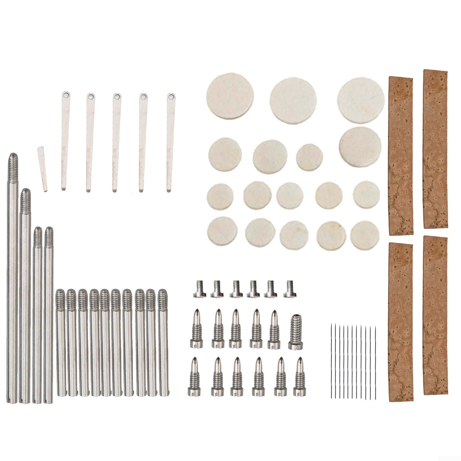 Kit de reparación de clarinete que incluye tornillos de repuesto y resortes para restauración de mecanismo de llave de clarinete Sib