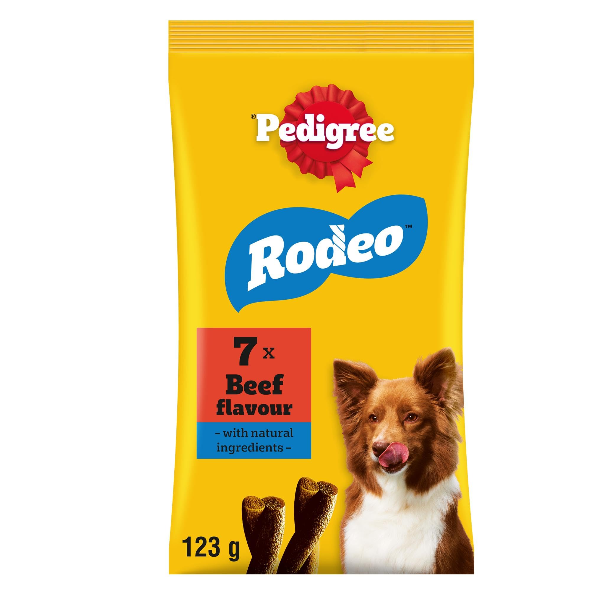 PEDIGREE RODEO Adult Dog Treats Beef 84 Sticks 12 x 123g