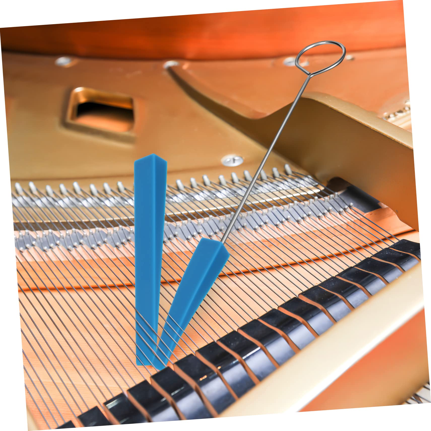 BESPORTBLE Jeu de Clé Accordage pour Piano Outils de Fixation Marteau Accordage avec Bande Étouffoir et Blocs Étouffoirs
