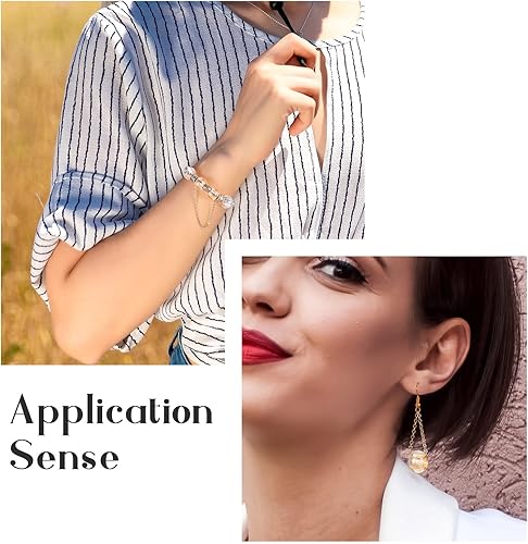 Vista 78 de Cheriswelry 100 cuentas europeas de agujero grande con diamantes de imitación de barril hechas a mano, arcilla polimérica, cuentas espaciadoras