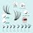 AMZGIRL LASH Clusters Kit 320Pcs, DIY Individual Extensions with Lash Bond and Seal, Remover For False Eyelashes, Applicator Tool Kit At Home(3040D,D-Mix9-16mm, Black