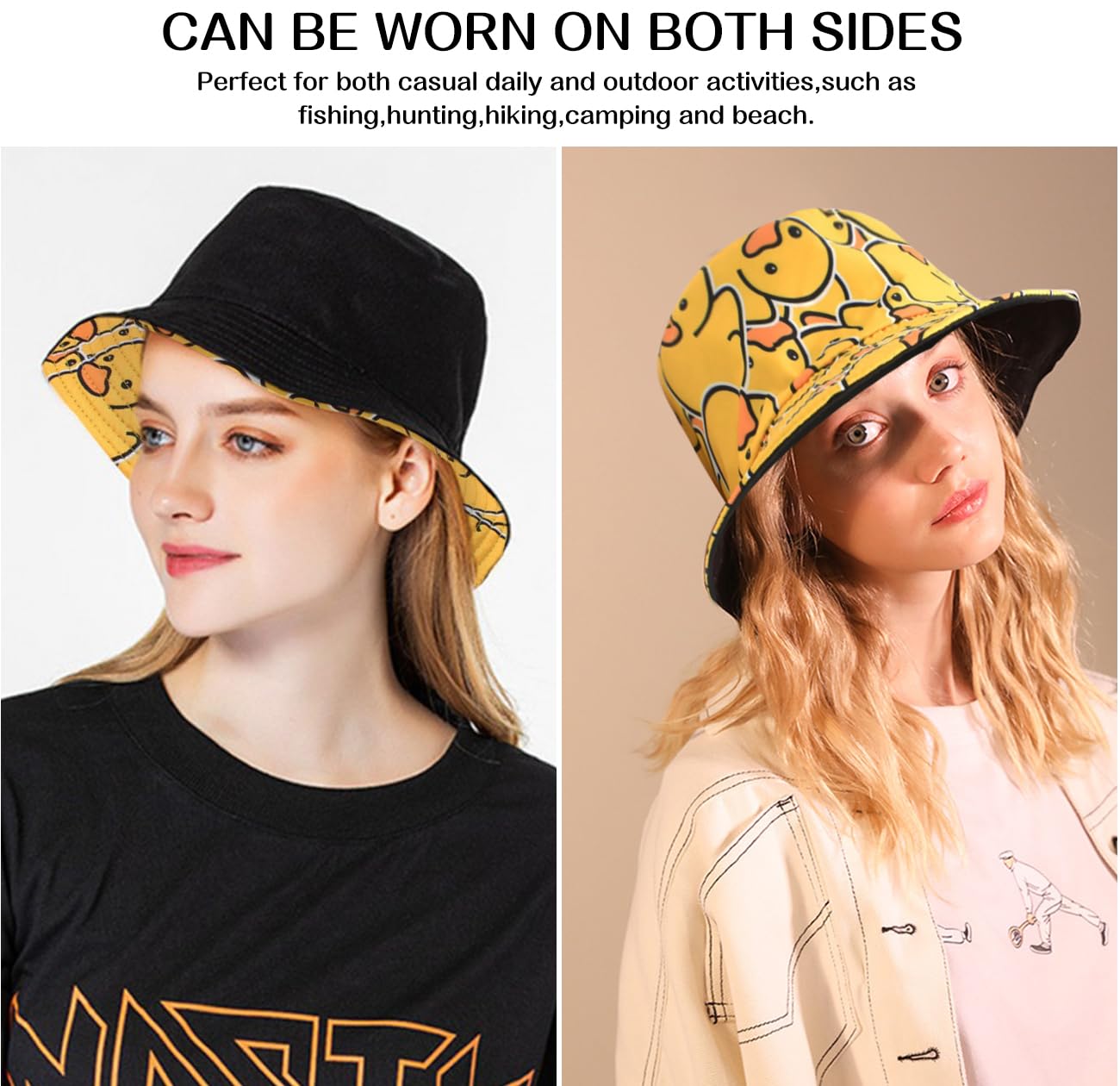 XYIYI Simpatico cappello alla pescatora da spiaggia, cappelli da pescatore per donne, uomini, ragazze adolescenti
