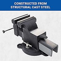Vista 3 de Yost Vises 904-AS Tornillo de Banco Combinado de Acero Completo Ancho de Mordaza de 4 Pulgadas para Tubo y Banco Agarre Seguro con Base