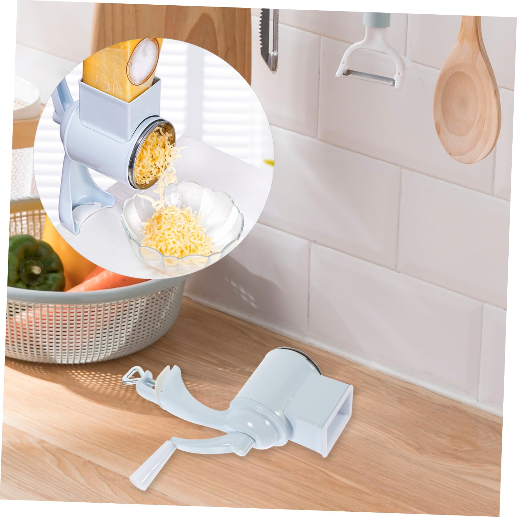 DECHOUS Rallador De Queso y Nueces Manual Para Cocina Resistente y Fácil De Usar