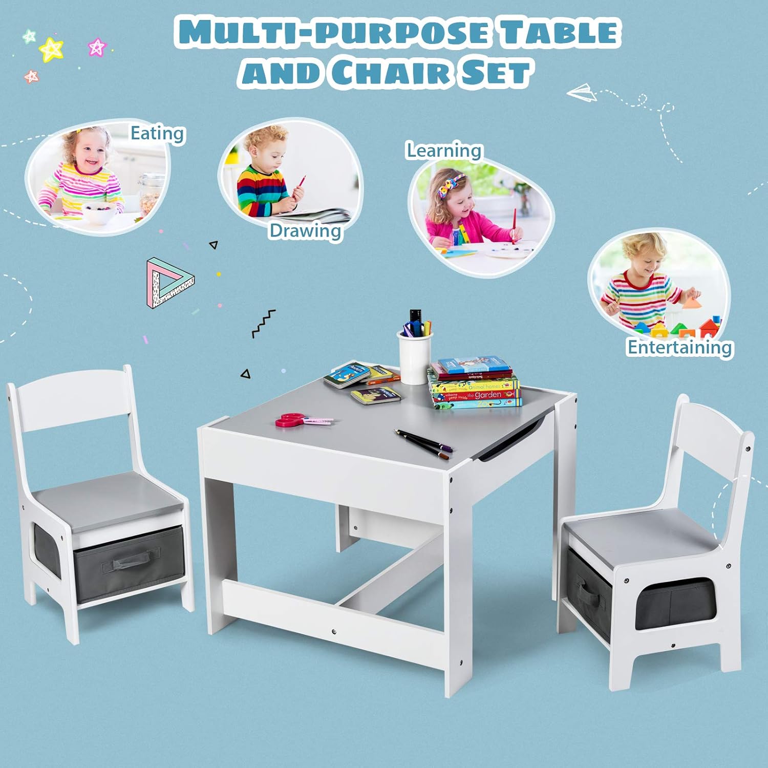 Buу 2 gеt 3 Costzon Kids Table and Chair Set, 3 in 1 Wooden Activity Table for Toddlers Arts, Crafts, Drawing, Reading, Playroom, Toddler Table and Chair Set w/ 2 in 1 Tabletop, Storage Space, Gift for Boy & Girl Suреr Chеар 🛒 Costzon Kids Table and Chair Set, 3 in 1 Wooden Activity Table for Toddlers Arts, Crafts, Drawing, Reading, Playroom, Toddler Table and Chair Set w/ 2 in 1 Tabletop, Storage Space, Gift for Boy & Girl