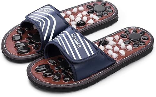 Alfombrilla de acupresión, masajeador de pies con guijarros, relajante, alivio del dolor, sandalias de salud, pantuflas de relajación, regalos para