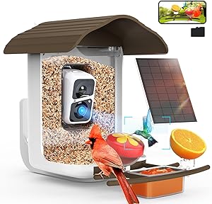 birdsnap® PAV- Bird Feeder with Camera Solar Powered, 64GB Card & 2K HD Record Video Bird Camera Live with 5 DIY Add-ons, AI Identify Auto Capture, Ideal Gift for Birds Lover asin的图片