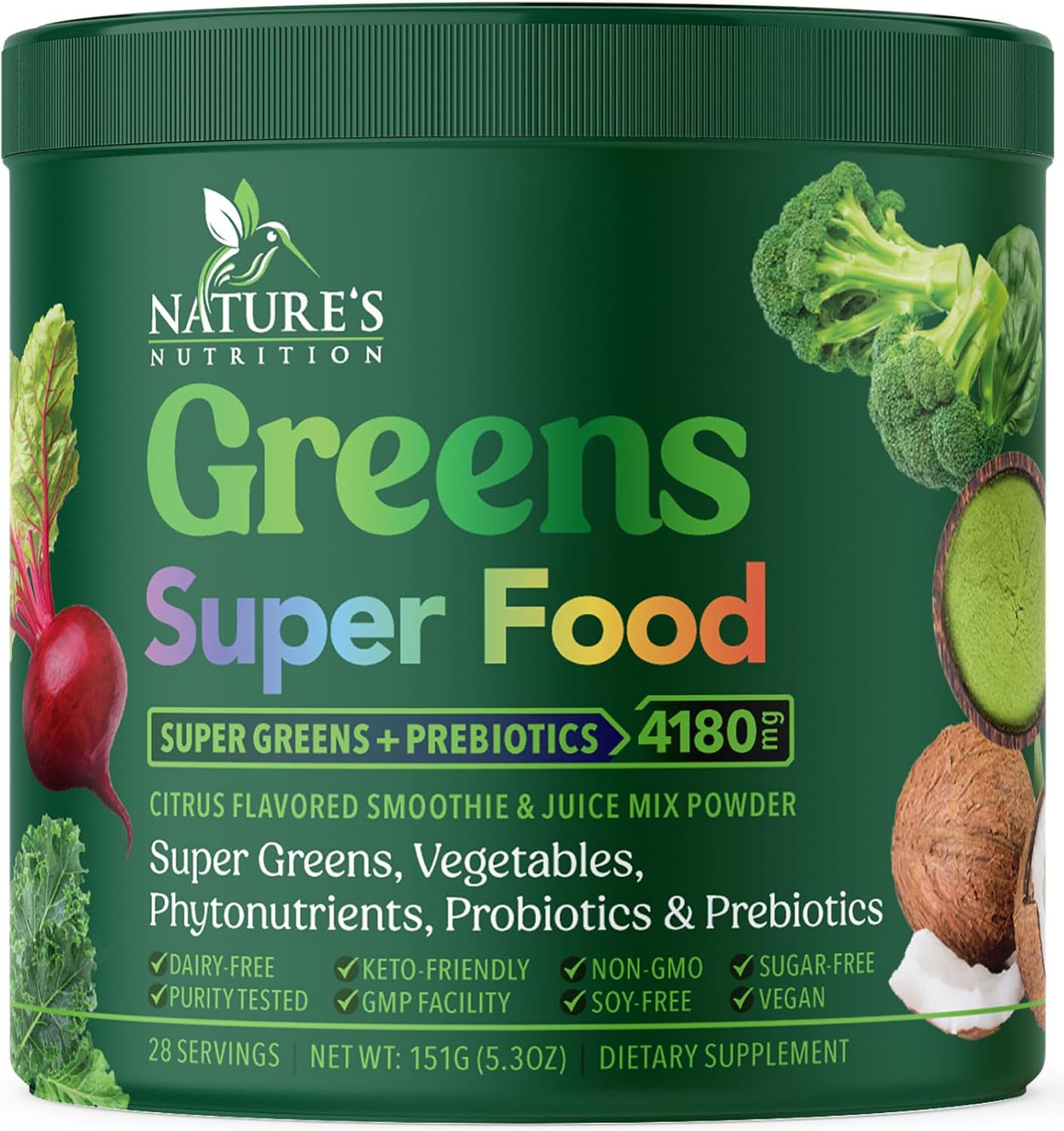 Greens Powder Superfood – Premium Organic...