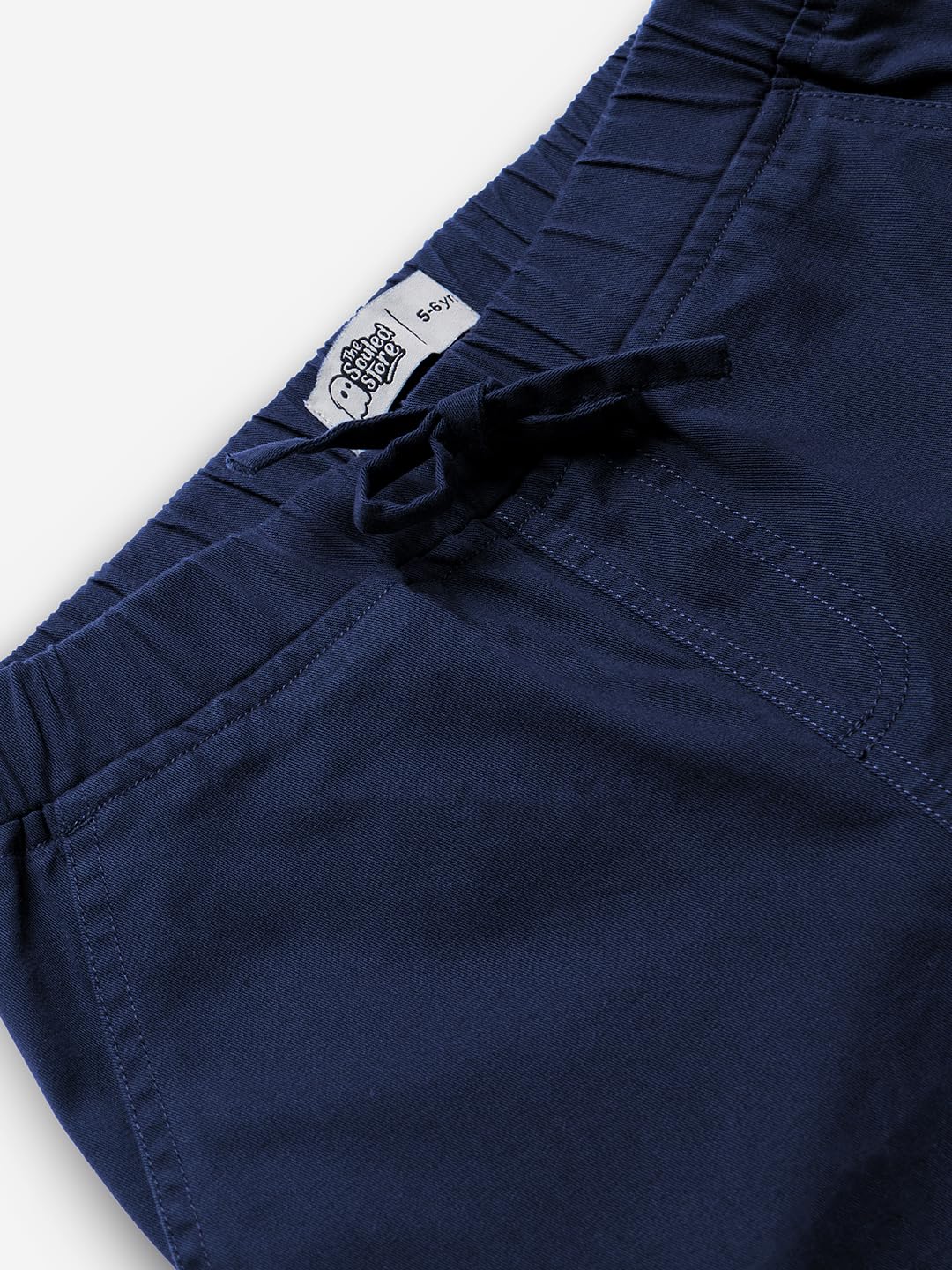 The Souled Store Solids: pantalones deportivos cargo de algodón con cordón para niños