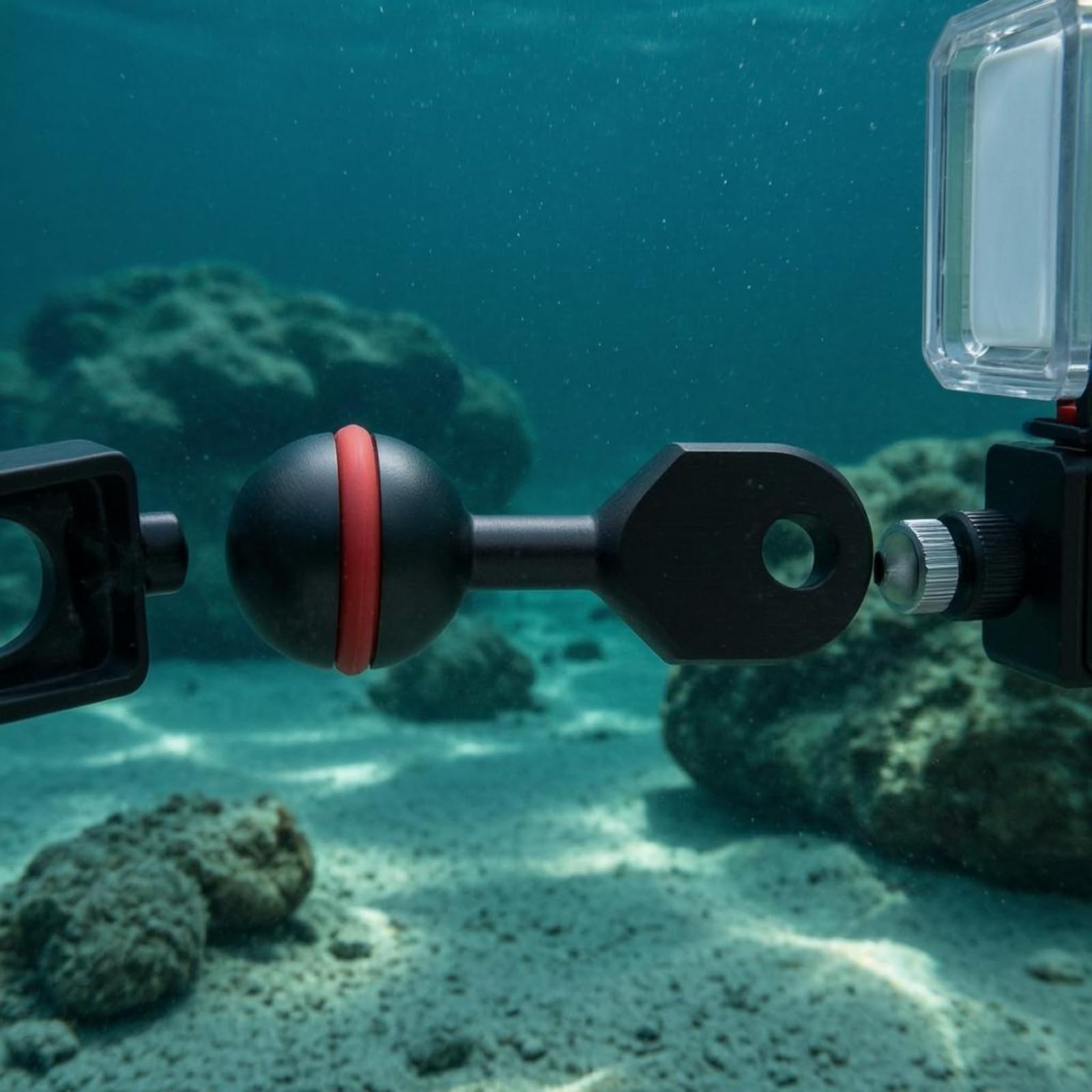 Qianly Braccio Luci Subacqueo per Fotocamera Braccio Fotografico Staffa Supporto Snodato in Lega di Alluminio con Attacchi Stile Compatibile Adatto a Riprese, Nero, 9.0 Pollici