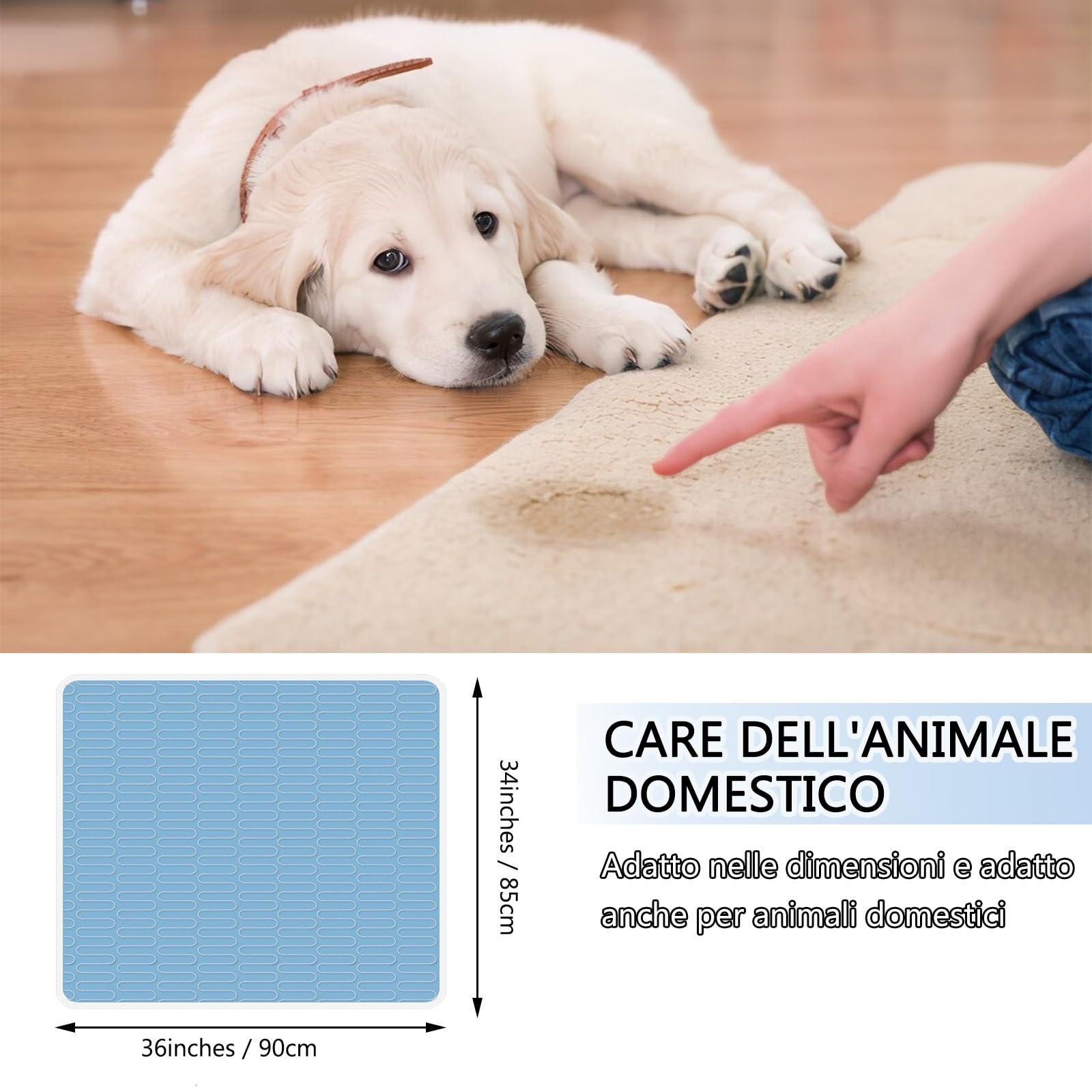 85x90cm Cuscinetti letto per incontinenza(Set di 4), Lavabile e Riutilizzabile Materasso Impermeabile Pad, Pee Pads per Adulti, Bambini, Anziani e Animali domestici
