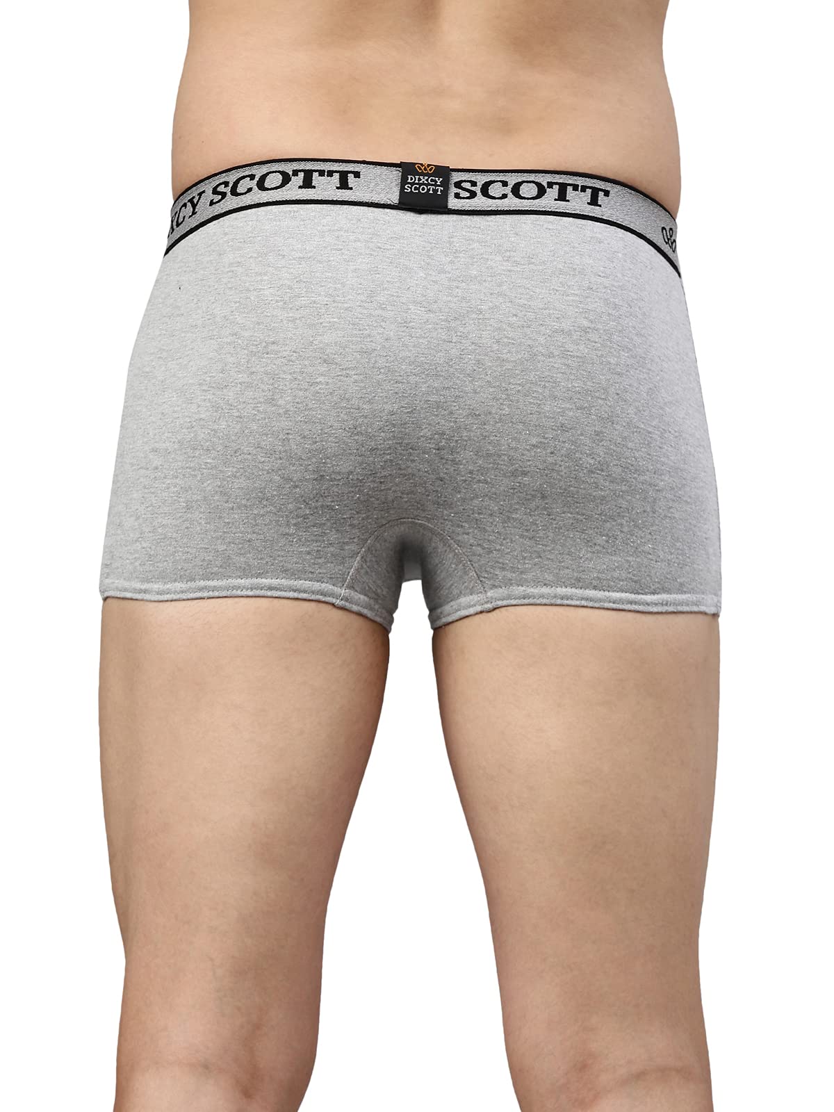 Dixcy Scott Cotton Originals Mens Trunk Snug Fit Solid Innerwear - Swish Trunk (Black/Grey Mel/Navy - Pack Of 3 )-M