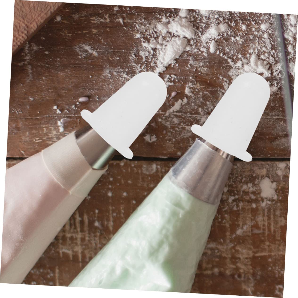 PRETYZOOM Lot de 6 Protections en Silicone pour Douilles de Pâtisserie, Souples et Pratiques, Forte Adhérence, Adaptées la Plupart des Embouts de Décoration