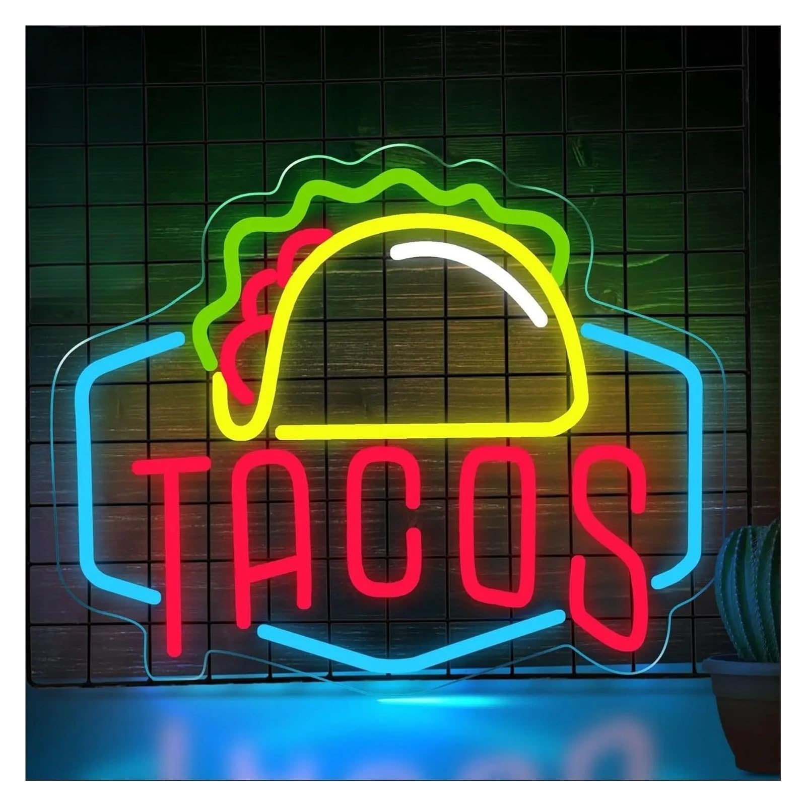 LED Lampada al neon Business per insegne al per neon per luci per alimentate tramite per USB con luminosità regolabile Tacos Lettere adatte