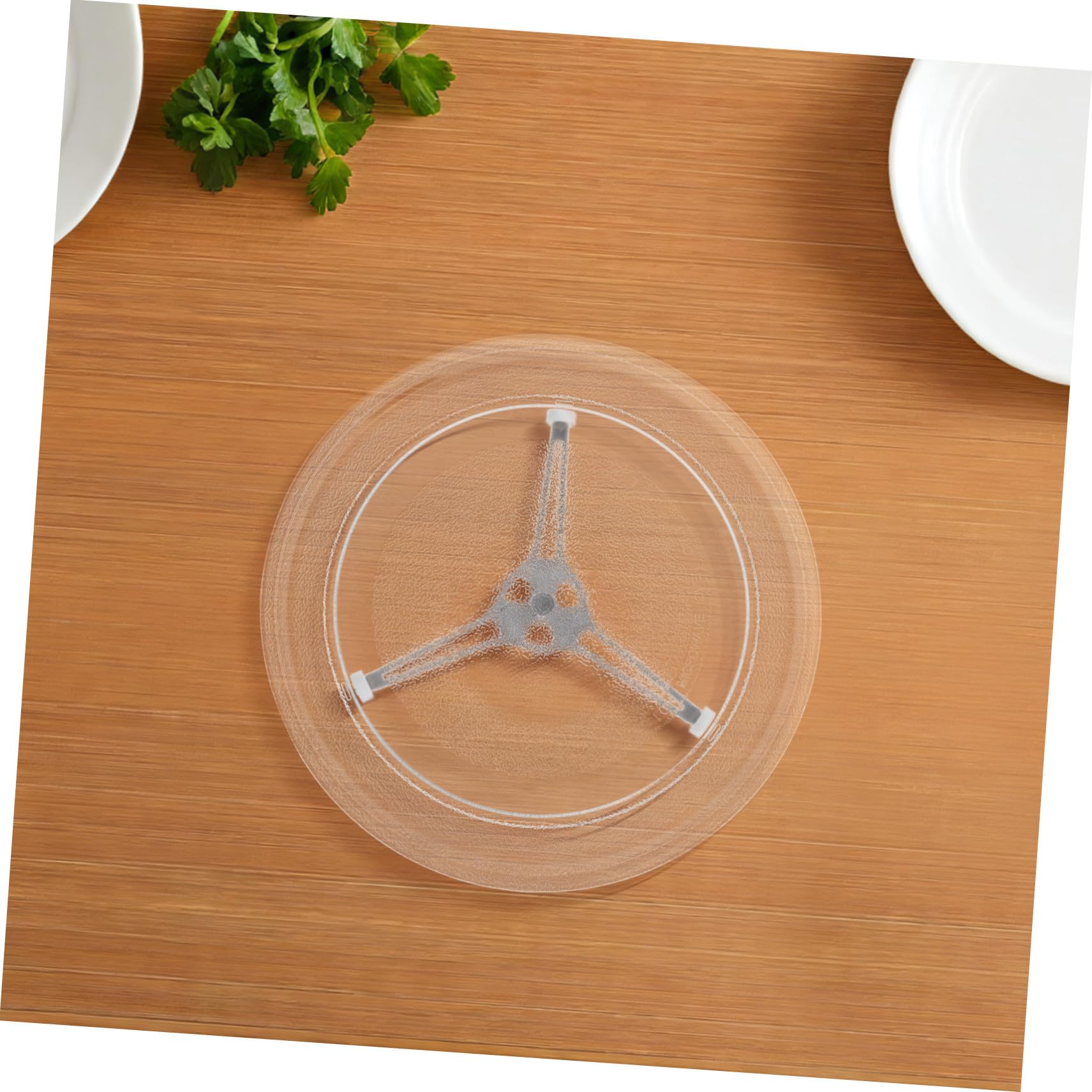 SEWACC Microwave Glass Turntable Replacement Plate Heat-resistant Glass Tray With Silent Roller Ring Support For Even Cooking In Microwave Ovens