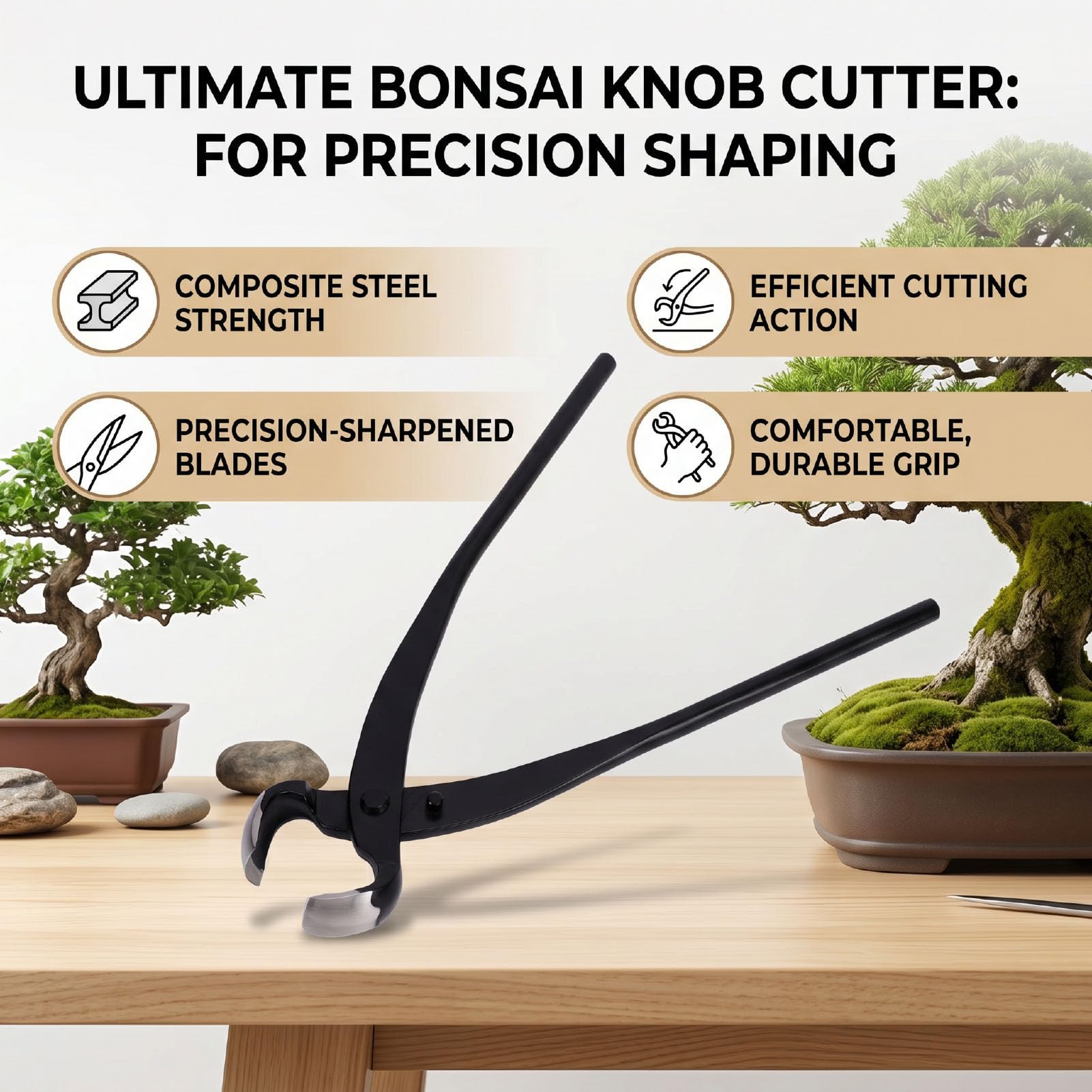 Taglierina per Rami Concavi per Bonsai in Acciaio Composito 11,42 Pollici