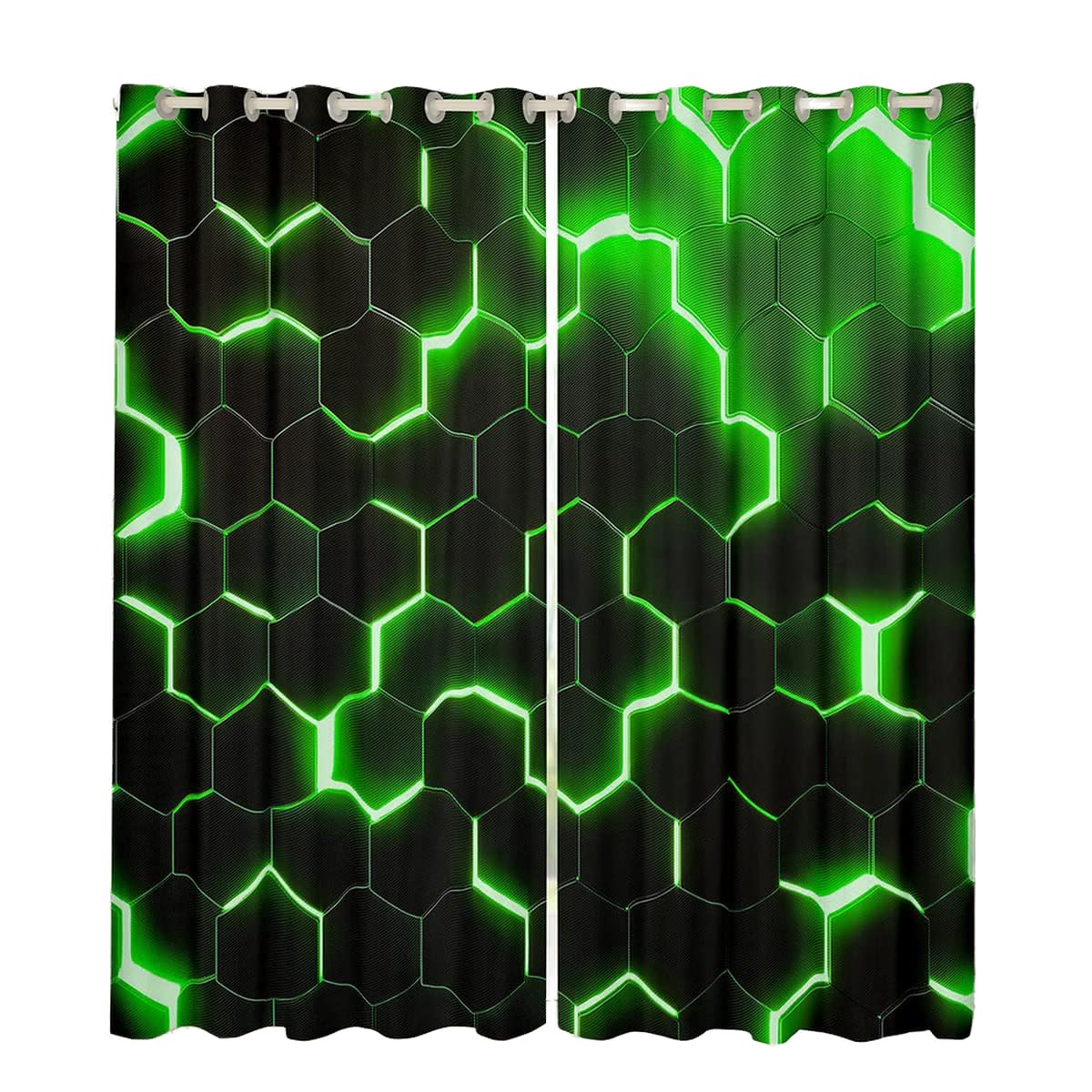 Homewish Geometric Kids 30%-50% Blackout Curtains 46" Wx72 L 2 Panels Set