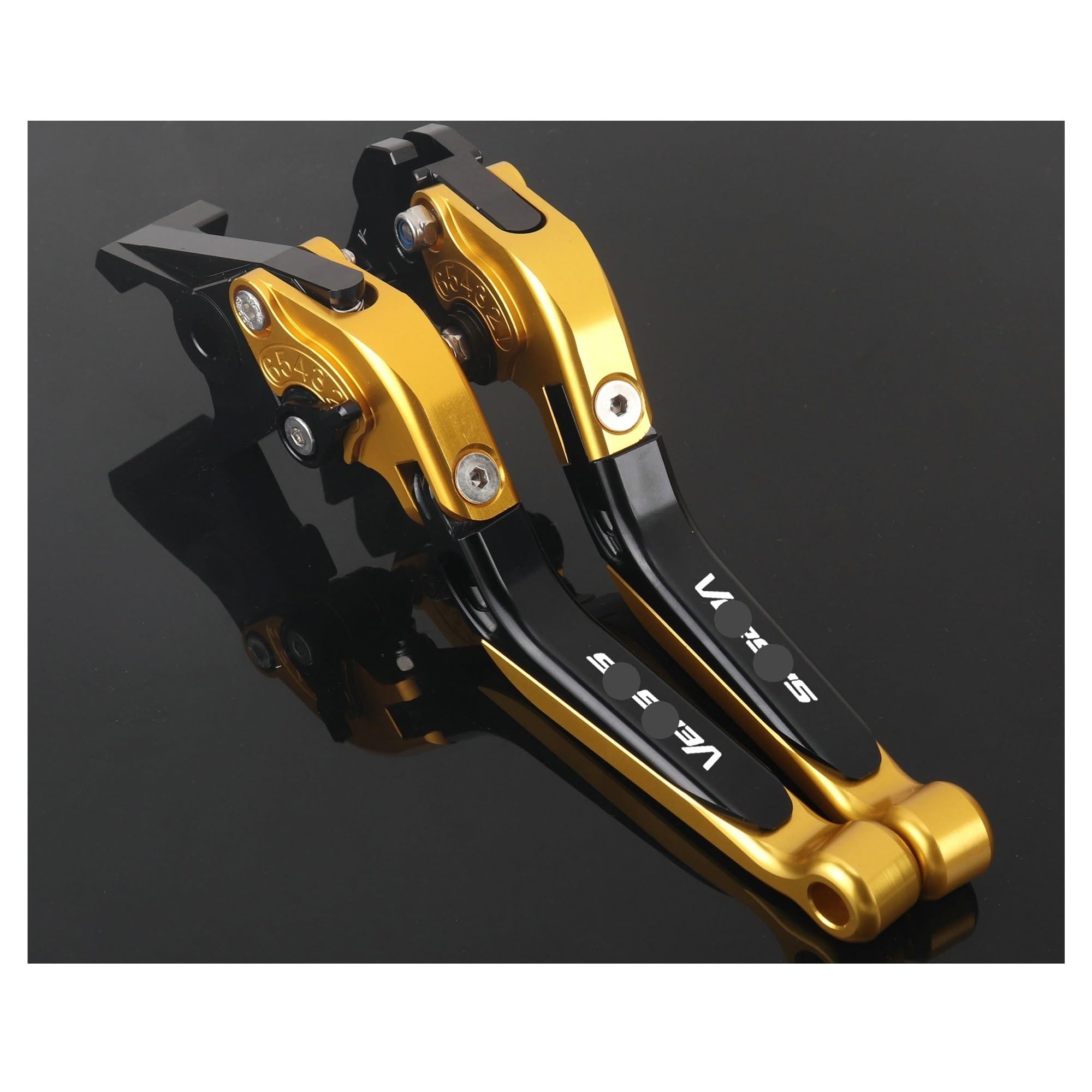 Moto Leviers d'embrayage Frein pour VE&RSYS 650 2006-2024 Moto Levier De Frein Levier d'embrayage Ensemble Réglable Pliable Poignée Garde Leviers Poignée