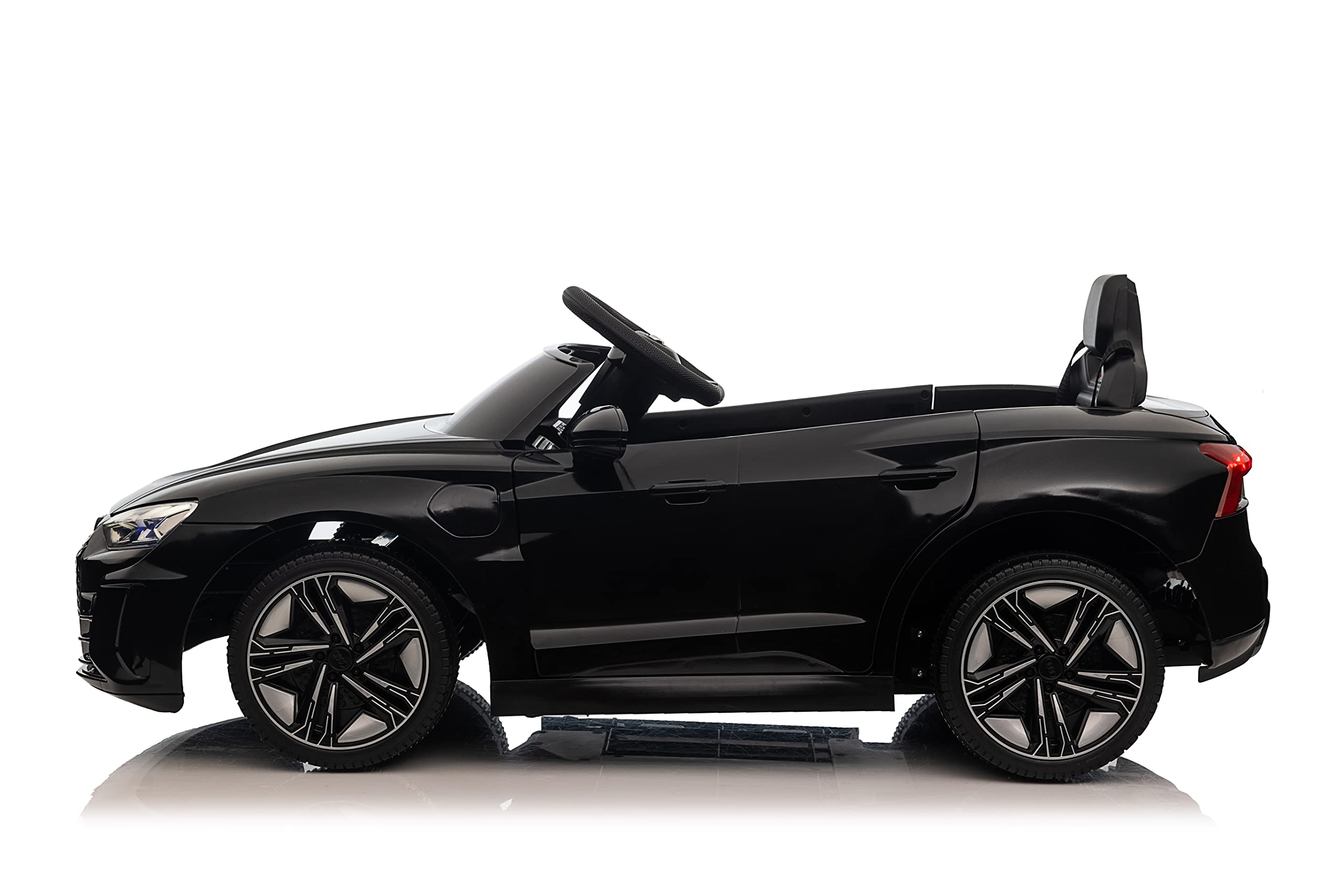 FINOOS Voiture électrique Enfants 12V A.UDI RS-Etron avec télécommande klaxon LED Musique Noir