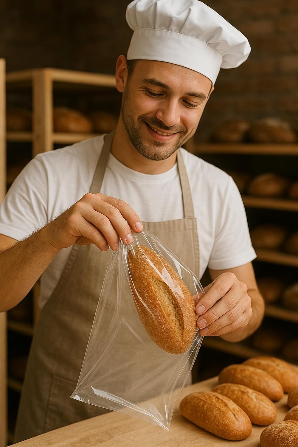 1000 Count LDPE Clear Poly Bags - Food Storage, Food Prep Bags 6"x3"x15"