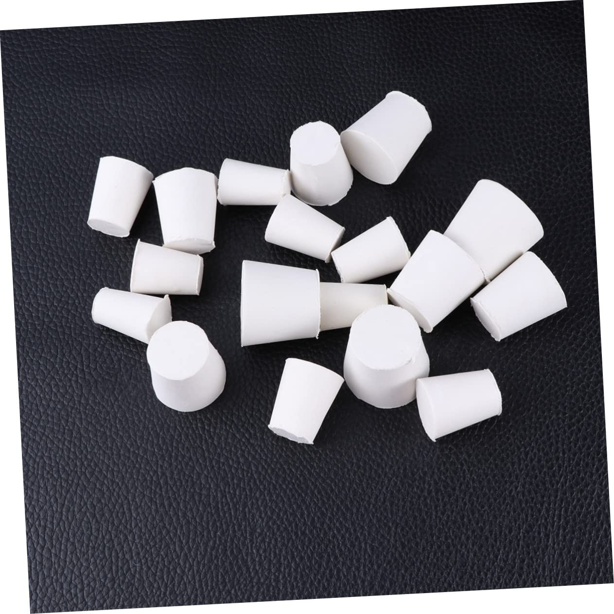 18pcs Lab Test Tube Erlenmeyer Flask Bottle Stopper Drip Tube Cap Rubber Plugs for Sealing Oxygen Seal