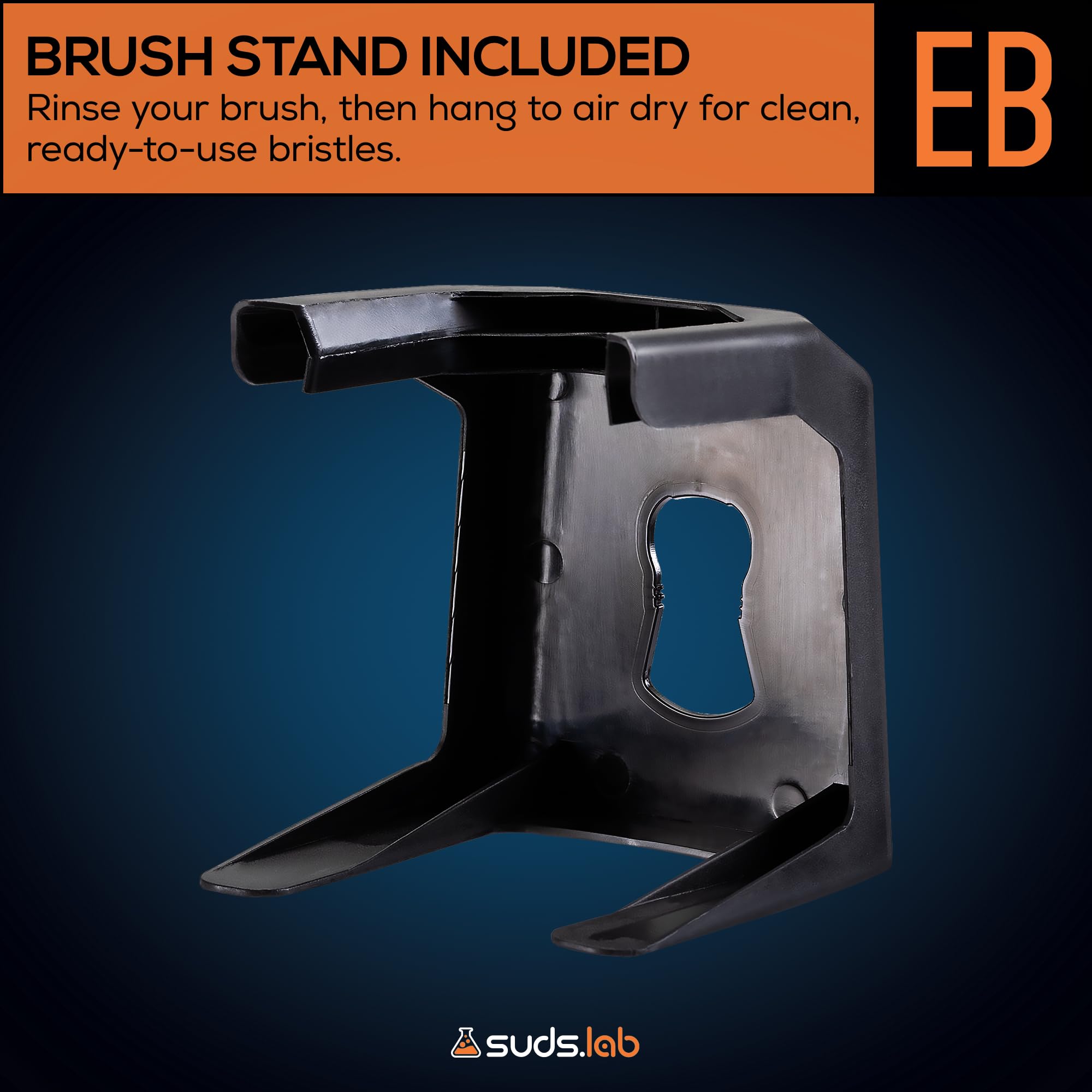 Suds Lab Elite - Cepillo de pelo de jabalí para detalles de coche, limpieza profunda con soporte, sin metal, herramienta de detalles de alta absorción para interiores y exteriores sin arañazos