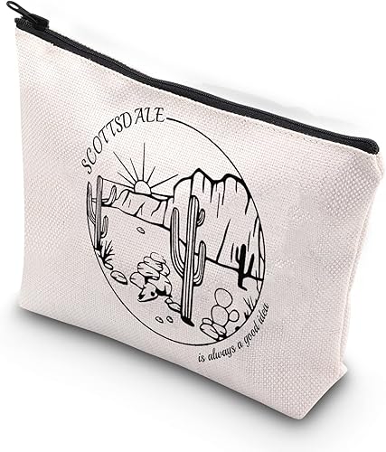 TSOTMO Scottsdale - Recuerdos de despedida de soltera Scottsdale es siempre una buena idea Scottsdale - Bolsa de maquillaje a juego para niñas,