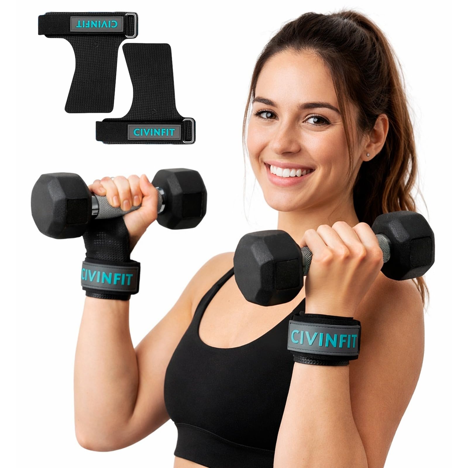 Calleras para Crossfit Iniciación I Calleras Crossfit Mujer Fibra de Carbono I Guantes Gimnasio Mujer , Straps gym Hand Grip Sin Agujeros I Calleras para Crossfit Protección de Manos | Muñequeras Gym