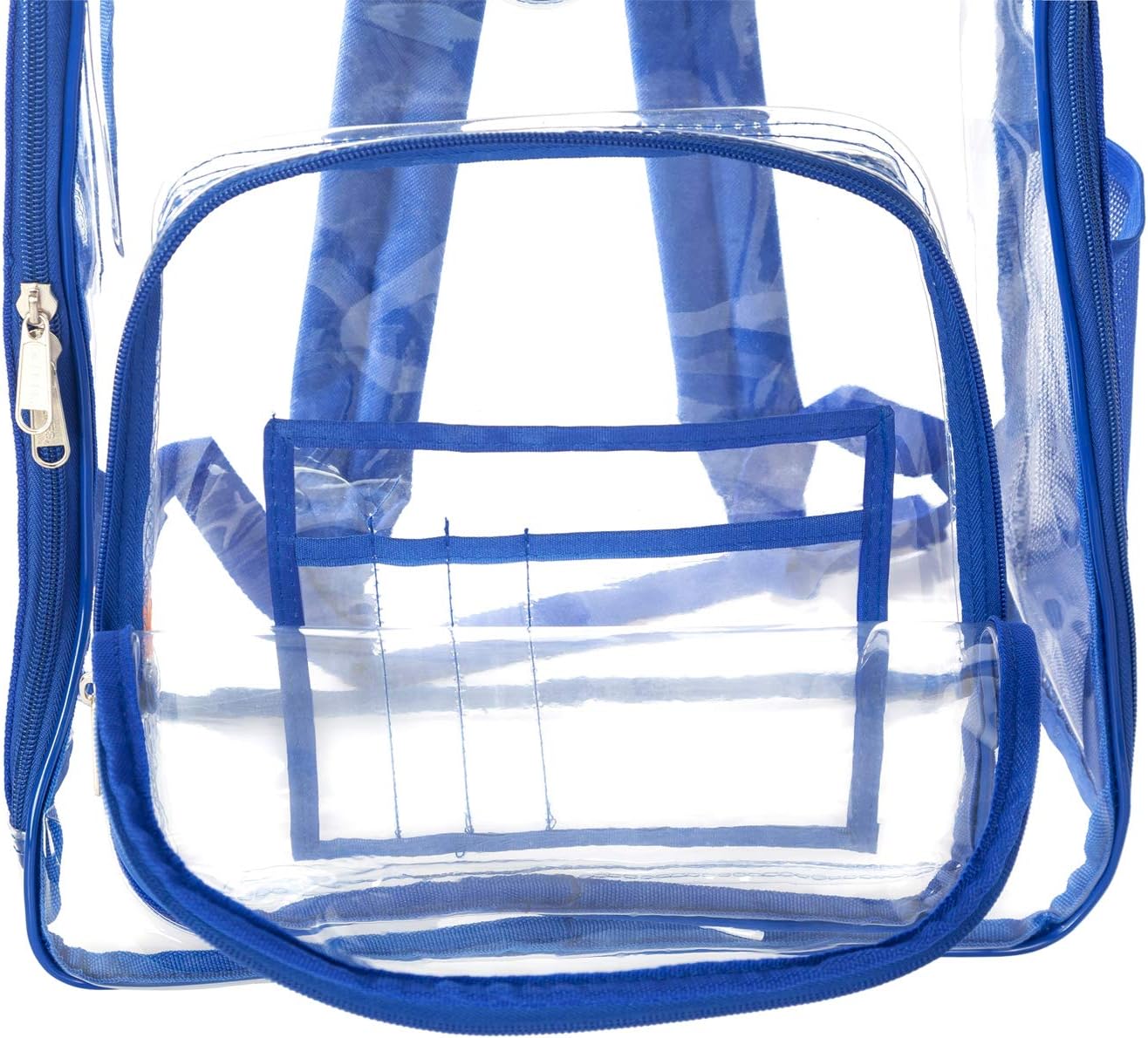 K-Cliffs Large Transparent Backpack Clear Heavy Duty School Bag Durable Student Bookbag See Through Vinyl Daypack Workbag