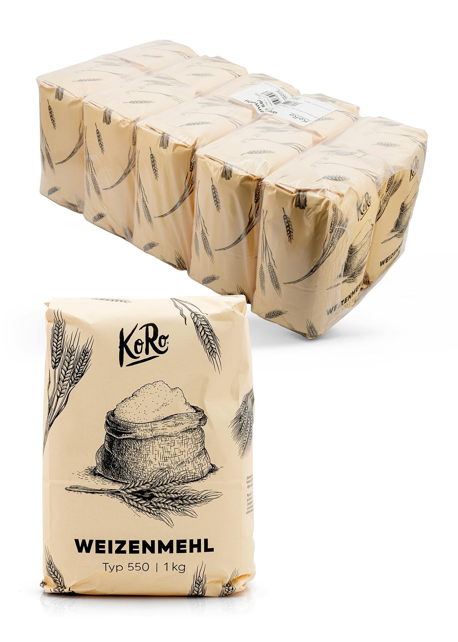 KoRo - Farina di grano tipo 0 | 10 x 1 kg