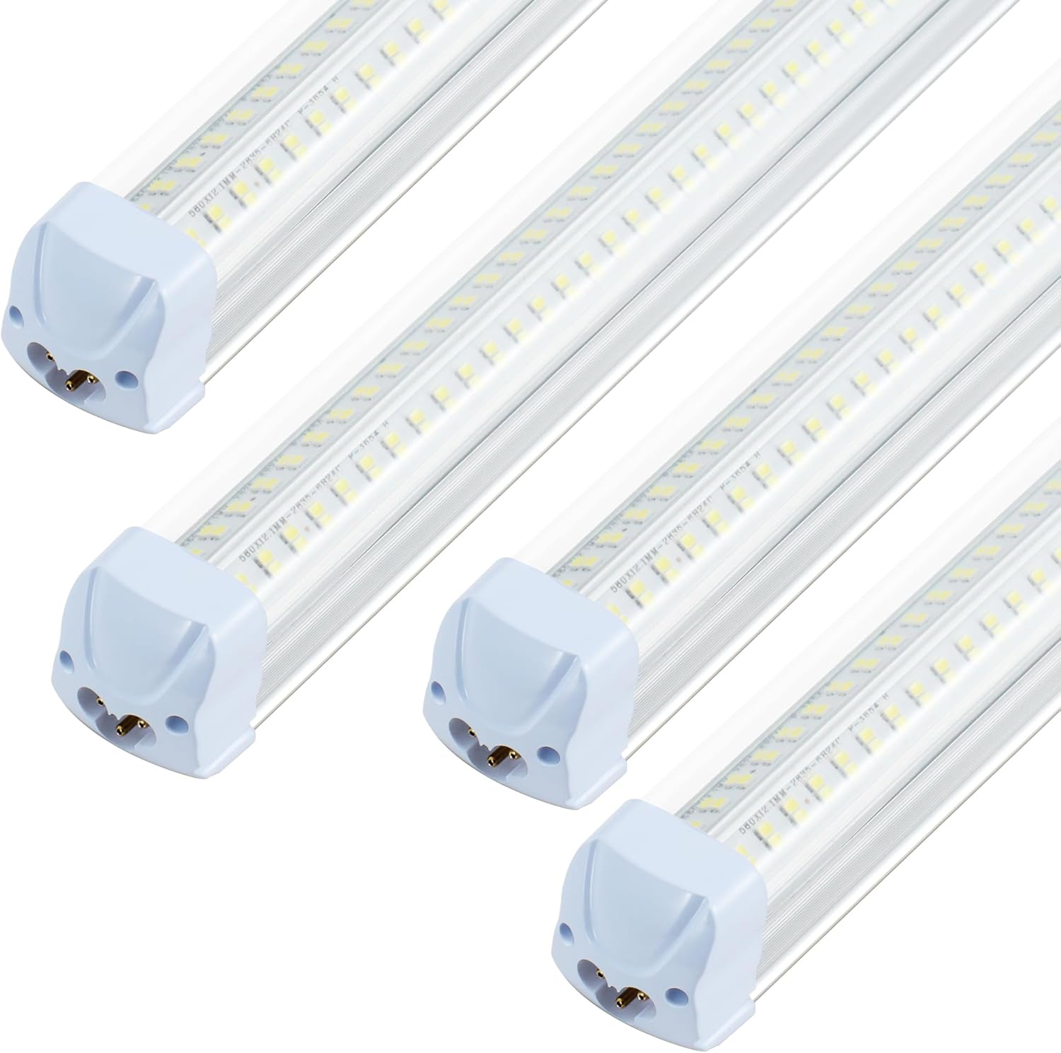 T8 LED Shop Lights 4FT Garage Lights, 4 Pack 60W 9600LM 6000K Daylight Work Lights Ceiling Light, Linkable Plug & Play, Energy-Saving for Bedroom Warehouse Basement(2-V4-4FT-4PCS)