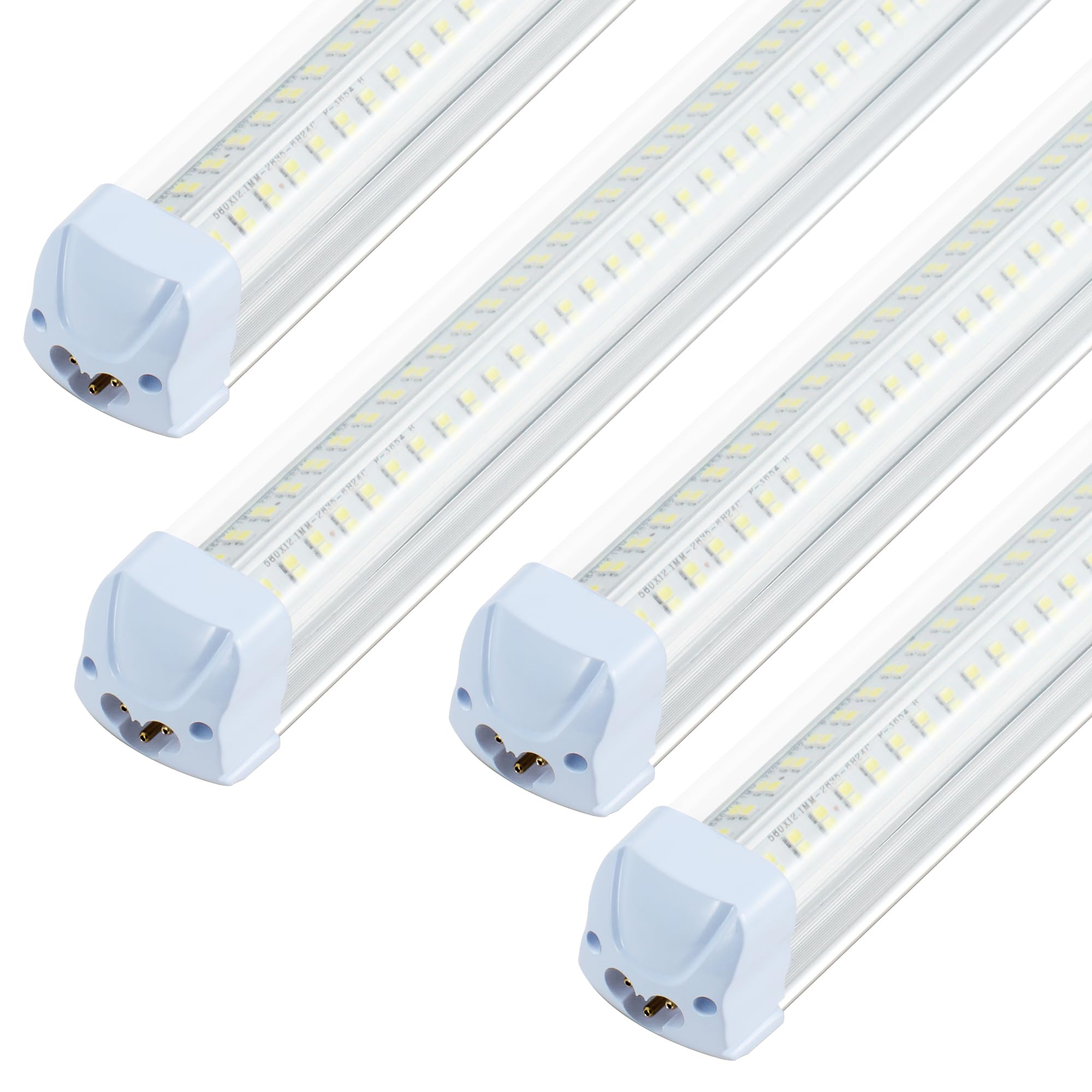 Dzkafycm T8 LED Shop Lights 4FT Garage Lights, 4 Pack 60W 9600LM 6000K Daylight Work Lights Ceiling Light, Linkable Plug & Play, Energy-Saving for