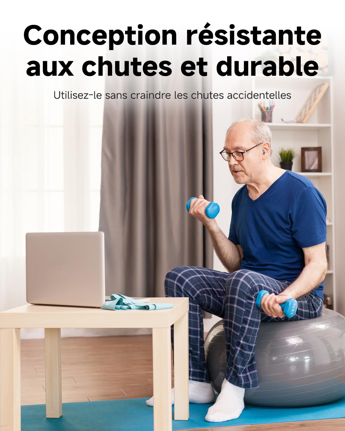 Double Mode de Charge Rapide USB, 40 Heures d'autonomie Ultra Longue, Dites Adieu à l'anxiété de la Batterie. Bleu