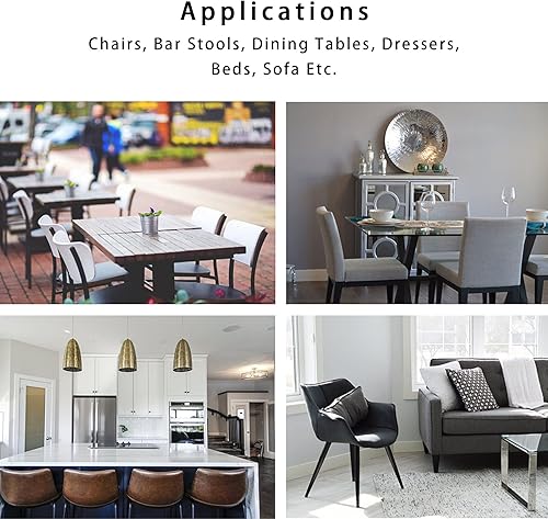 Miniatura 6 de 4 tapas de metal para patas de silla, fundas inferiores para patas de muebles, puntas redondas protectoras de suelo, accesorios decorativos de lujo