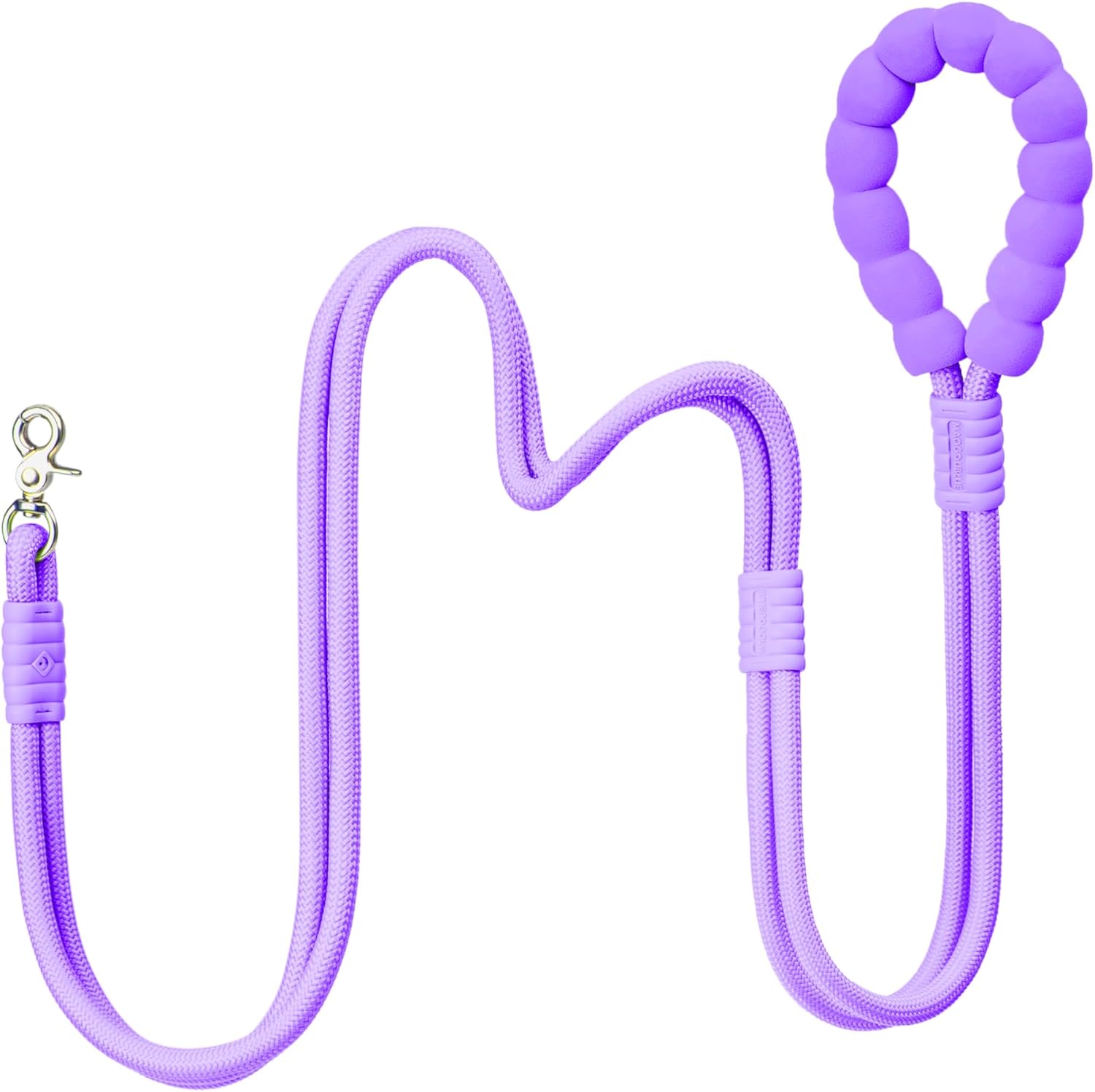 Hands Free Dog Leash, 5-in-1 Adjustable Waist Training Leash for Walking& Hiking – Dual Lead Rope with Padded Handle,MGBR Rotating Metal Clip (Classic-Grape Crush)