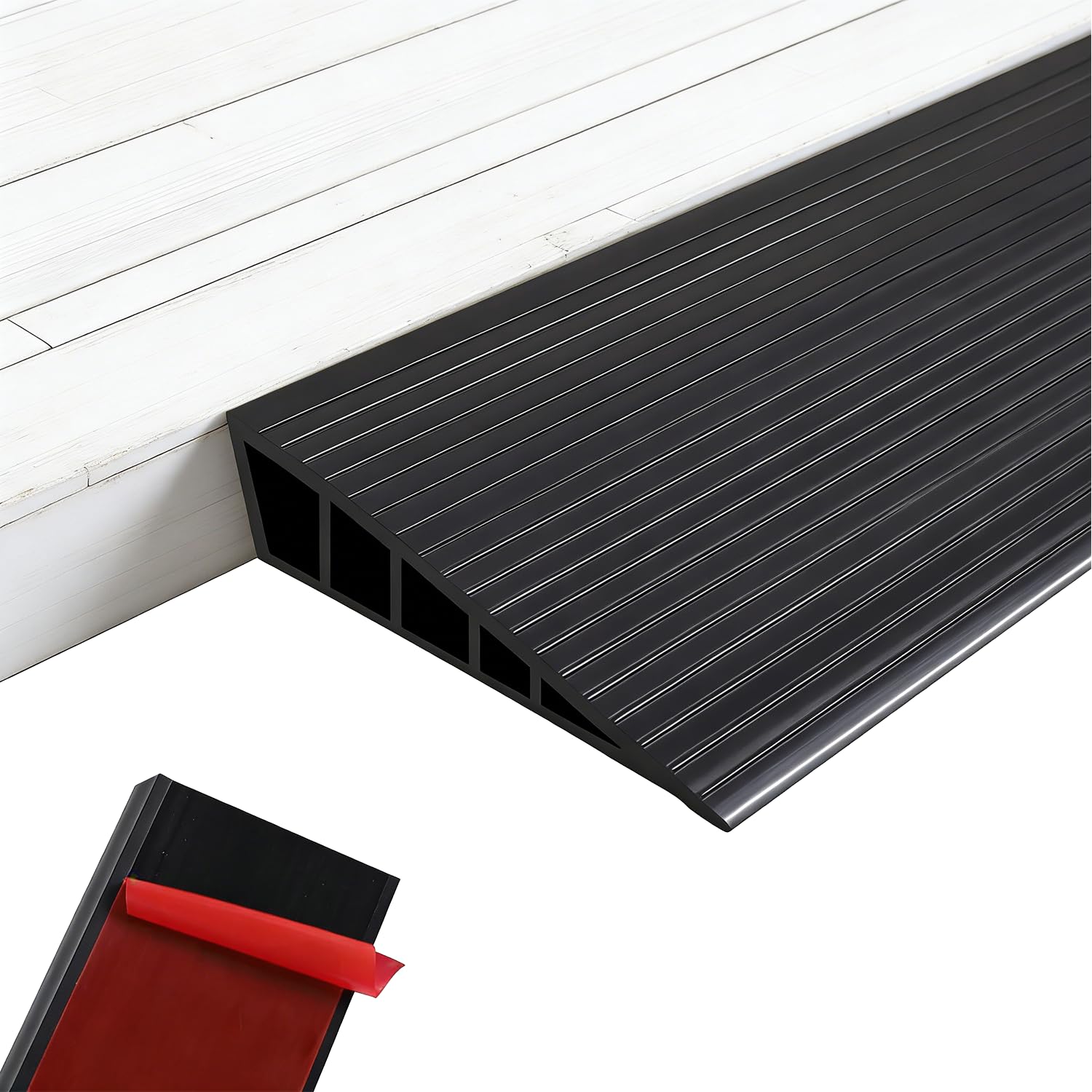 Rampe de seuil de porte 100 cm avec bande autocollante ultra forte