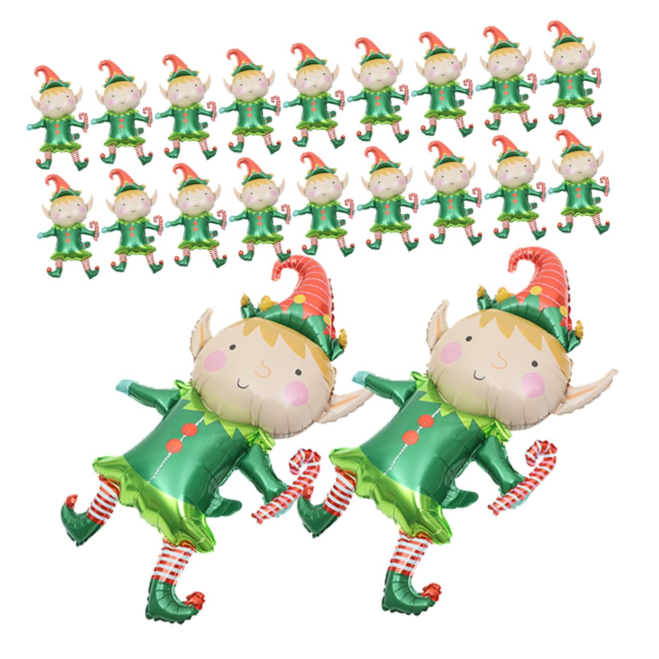PRETYZOOM 50pezzi Palloncini Sagomati in Lamina di Alluminio per Decorazioni Natalizie Articoli per Feste di Natale Palloncini Decorativi Natalizi per Casa Ufficio e Giardino