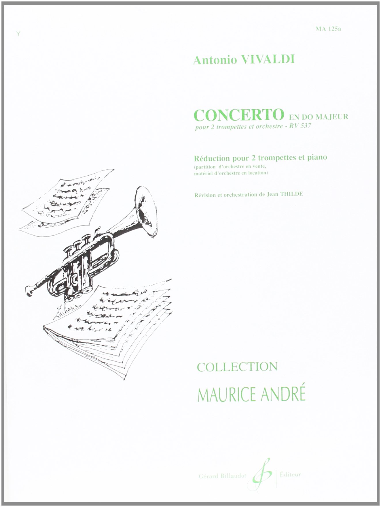 Concerto Do Majeur Rv 537 musique baroque Vivaldi deux trompettes