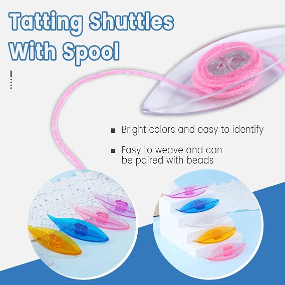 BUTUZE Tatting Shuttle Kit, 5 PCS Tatting Shuttle Kit for Beginners