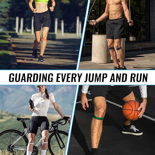 Miniatura 7 de 4 bandas de rótula, correa de soporte para tendón rotuliano para dolor de rodilla y tendinitis, rodillera para mujeres y hombres, correa de soporte