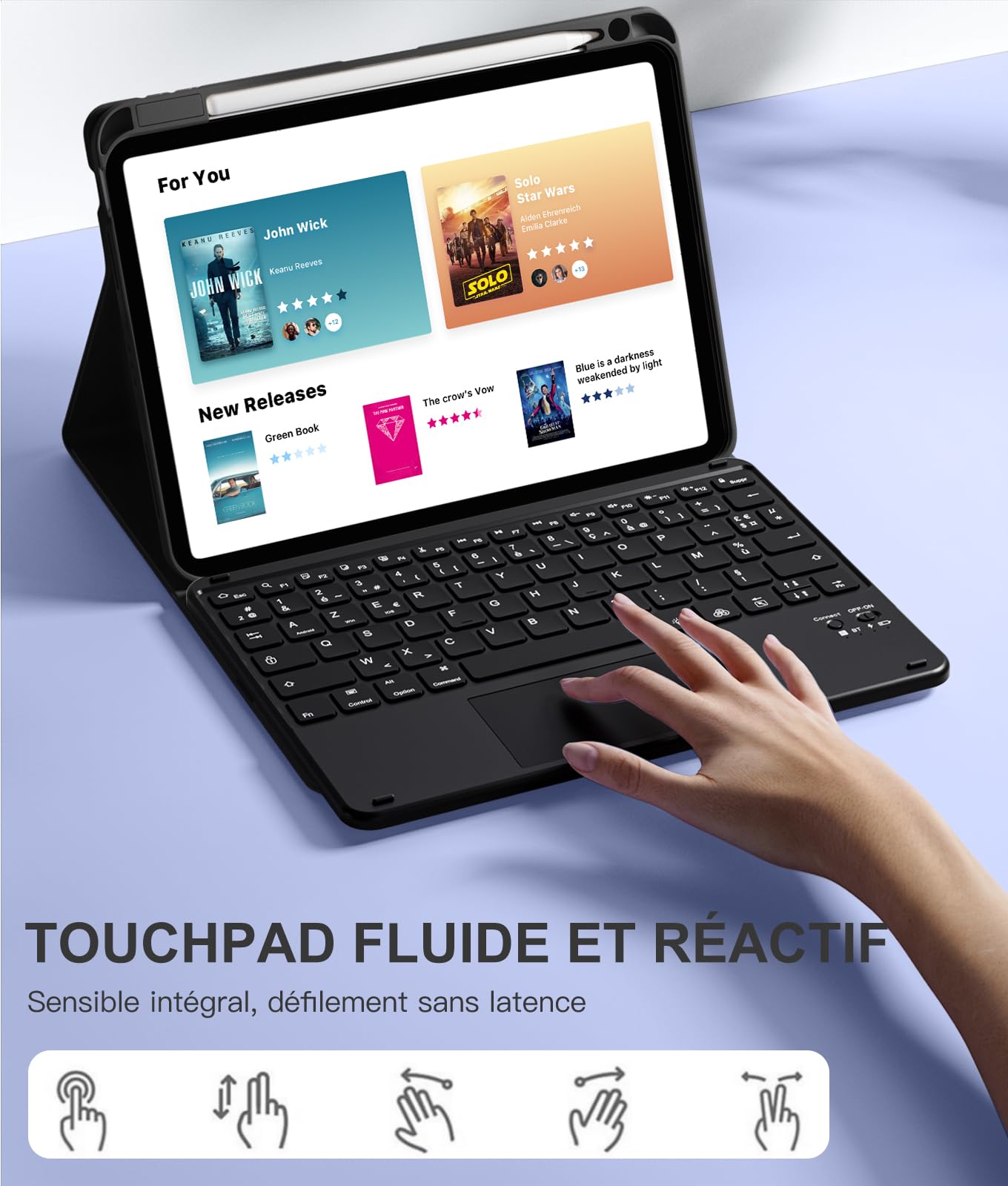 Vobafe Coque Clavier pour iPad Air 11 Pouces M4 2026/ M3 2025/ M2 2024