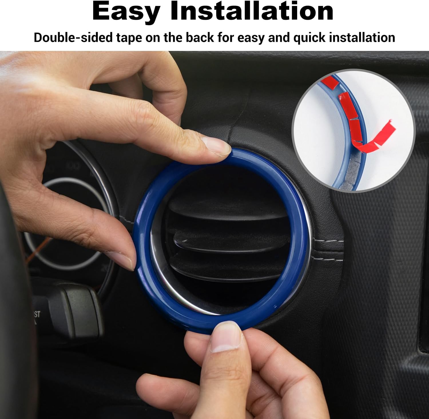 JWWY for JL Interior kit Set,Air Vent Start Door Handle Window Button Cup Holder Reading Light Center Console Dashboard Trim for 2018-2023+Jeep Wrangler JL Interior Accessories,4xe 23pcs ABS Blue